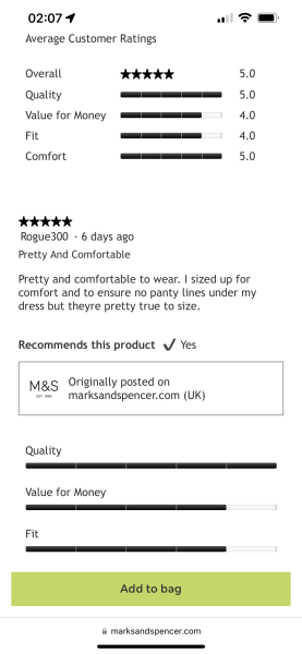 Do you think it is ok for men to post sexualised reviews of women's knickers on M&S website?