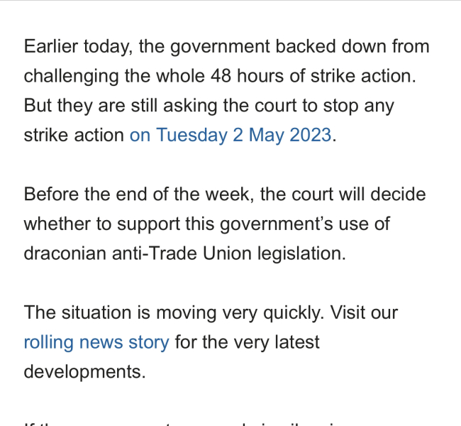 Steve Barclay taking legal action against nurses