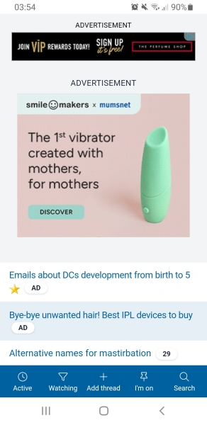 Inappropriate ad thread on sex topic
