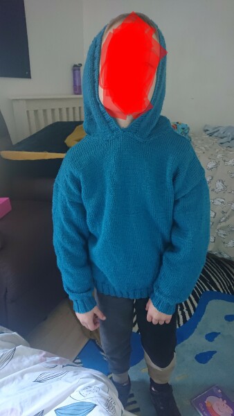 Lining a knitted hoodie neck? 