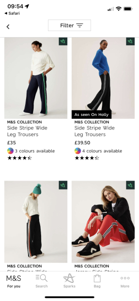 Easy pull on trousers that are as comfortable as pyjama bottoms but can be worn out of the house without looking like a mess