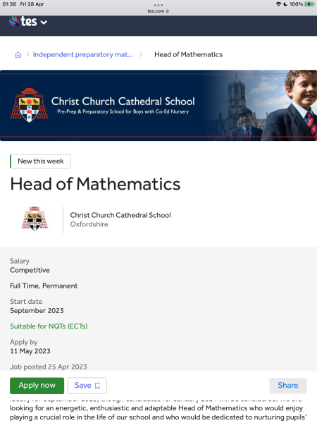 Secondary school lack of teachers spiralling out of control