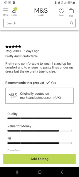Do you think it is ok for men to post sexualised reviews of women's knickers on M&S website?