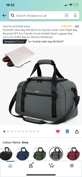 Ryanair 'small personal bag'