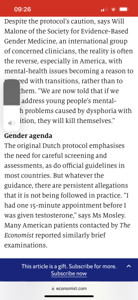 “The evidence to support medicalised gender transitions in adolescents is worryingly weak”