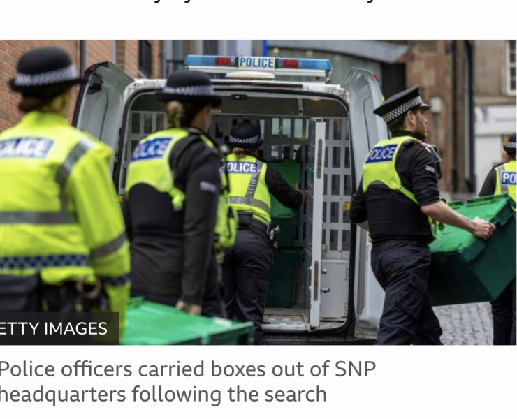 BREAKING NEWS! Peter Murrell in custody for questioning re. funding of SNP