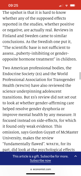 “The evidence to support medicalised gender transitions in adolescents is worryingly weak”