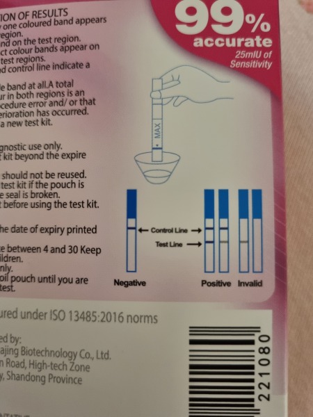To think this test might be positive...?