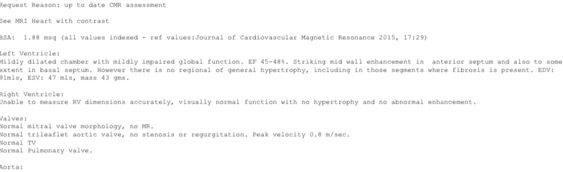 Heart MRI results ? 