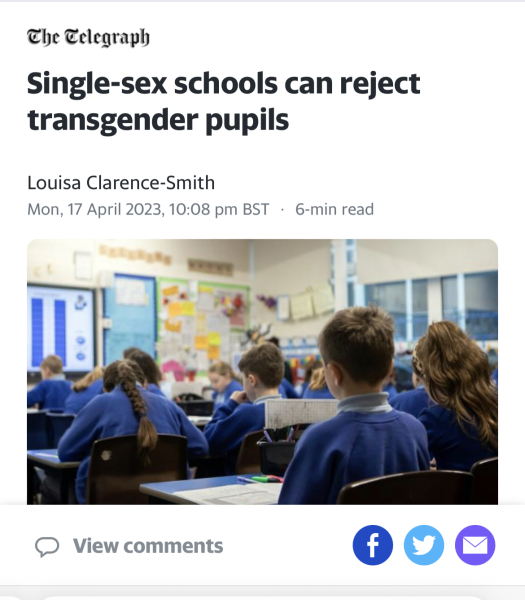 Single-sex schools can reject transgender pupils