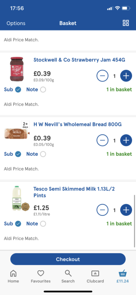 £11 a week food shop 