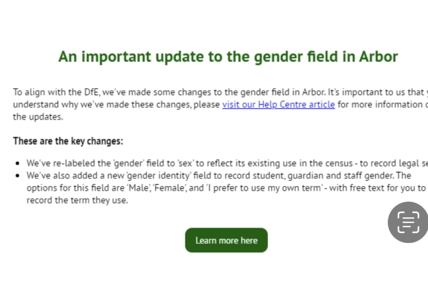 D of E mandatory school census conflates sex and gender and asks for gender as a changeable status and a matter of the parent or child’s choice