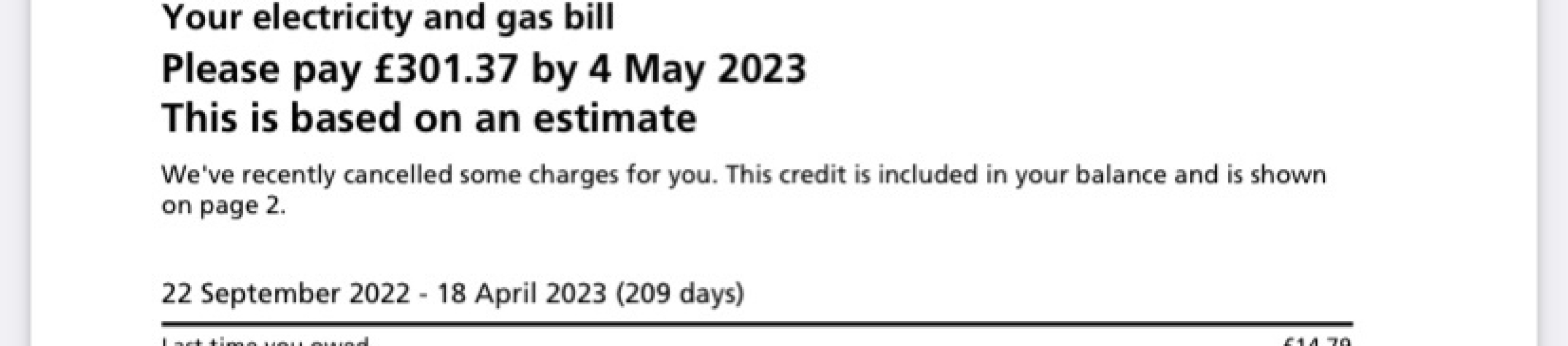 Edf sent me a massive bill -I'm confused help
