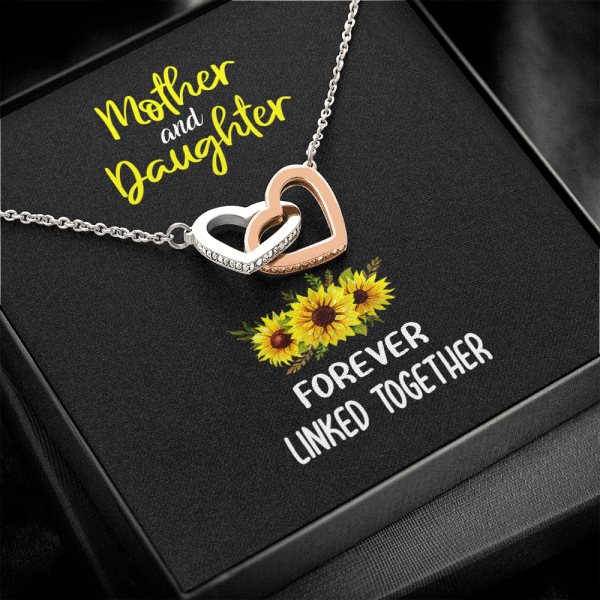Perfect Gift for Daughter & Mum: Personalized Mother Daughter Necklace & Message Card