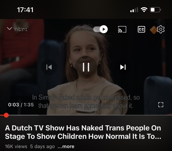 Grooming of children aged 10-12 actually on Dutch TV