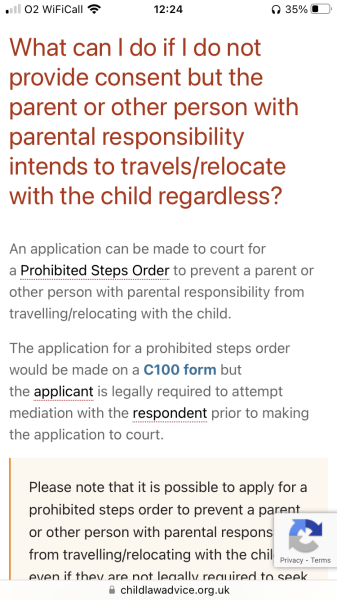Ex taking child to his home country