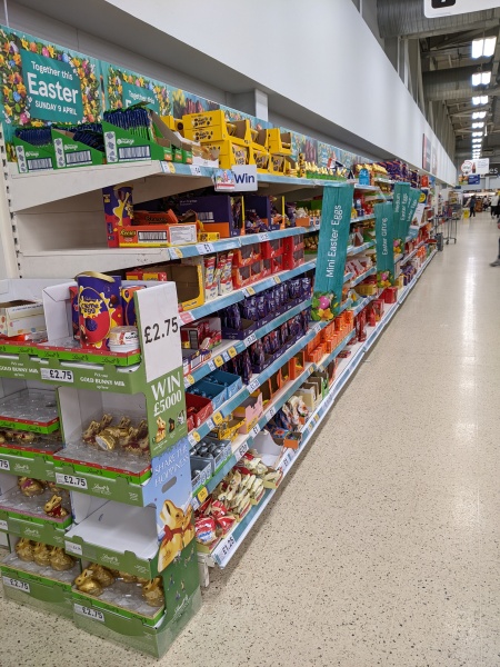 ... to expect to be able to find Easter stuff in the shops today?