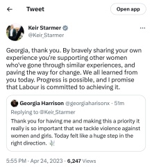 Boys will respect women under Labour ARticle in TImes
