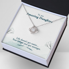 Perfect Gift for Daughter & Mum: Personalized Mother Daughter Necklace & Message Card