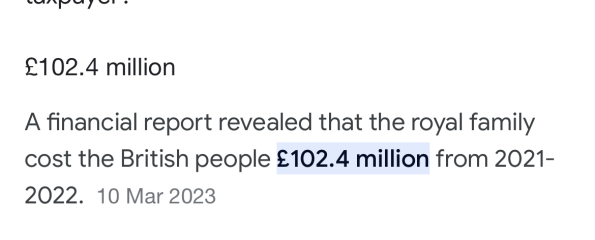 Royals took more than £1bn income