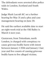 Men in court for setting up a castration/extreme porn business