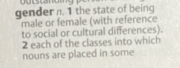 To think that sex and gender are the same thing?