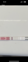 V faint line on cheap strip and positive clear blue ultra early digital 