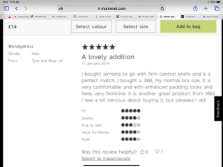 Do you think it is ok for men to post sexualised reviews of women's knickers on M&S website?