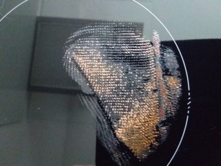 How to clean electric hob marked by burnt on 'nylon' cloth (pics attached)