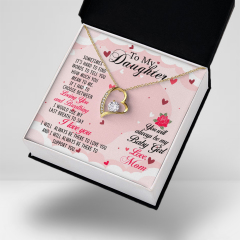Perfect Gift for Daughter & Mum: Personalized Mother Daughter Necklace & Message Card