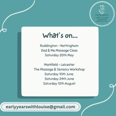Baby massage & sensory workshops Leics 