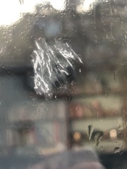 Weirdness inside double glazing