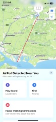 Tracking alert on iPhone