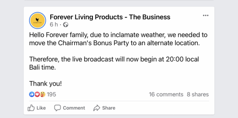 MLM Bot Watch 76: Commercial cults manifesting disaster for their recruits