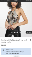Really sparkly cami/vest top