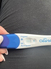Clearblue pregancy test. Is this real positive or a evap lone