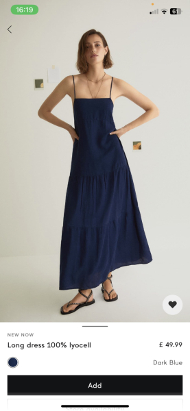 Midi dress with no waist
