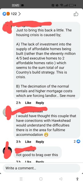 To feel disgusted with this article when families are being made homeless every day