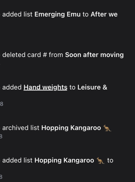 What’s with these random animal lists? Is my phone or Trello possessed?!