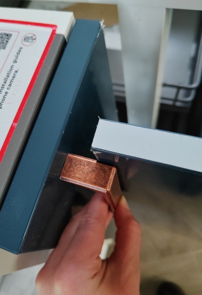 Kitchen cabinets - handle preventing other one from opening (pics)
