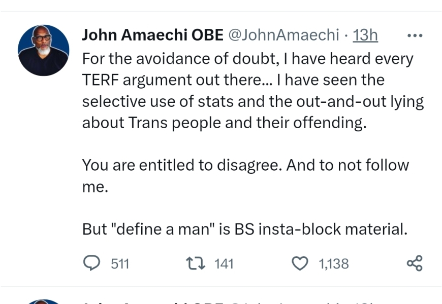 Anyone seen the latest from John amaechi? 
