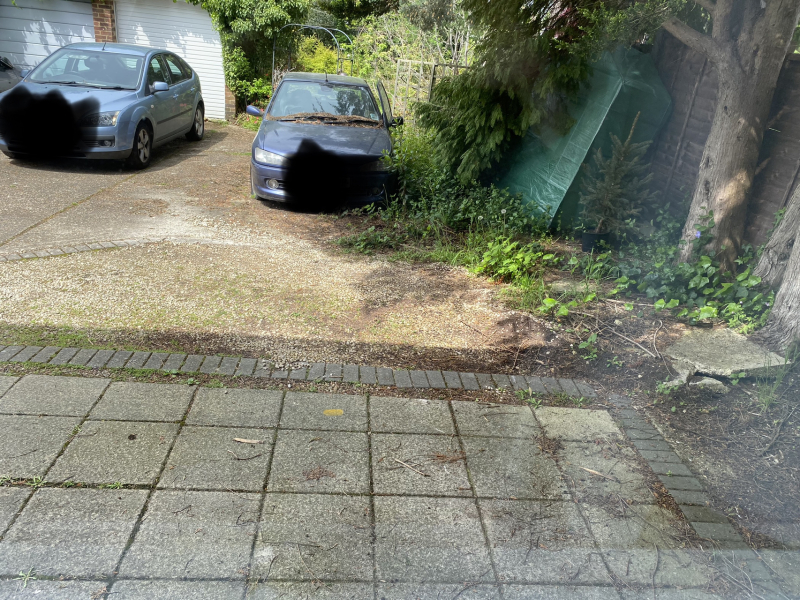 Another car parking one but one is abandoned