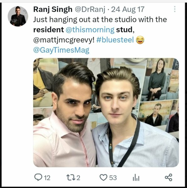 Dr Ranj post re: culture on This Morning