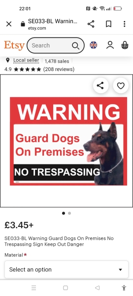 To think if you don't like my dogs barking at you get the hell off my drive