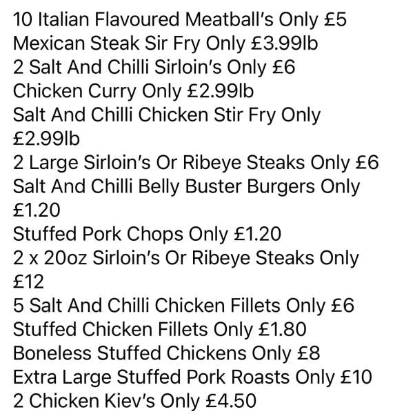 To be appalled at the cost of food?