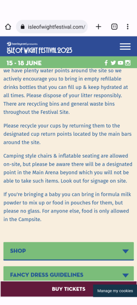 Isle of Wight Festival - first timer - panicking I will forget something
