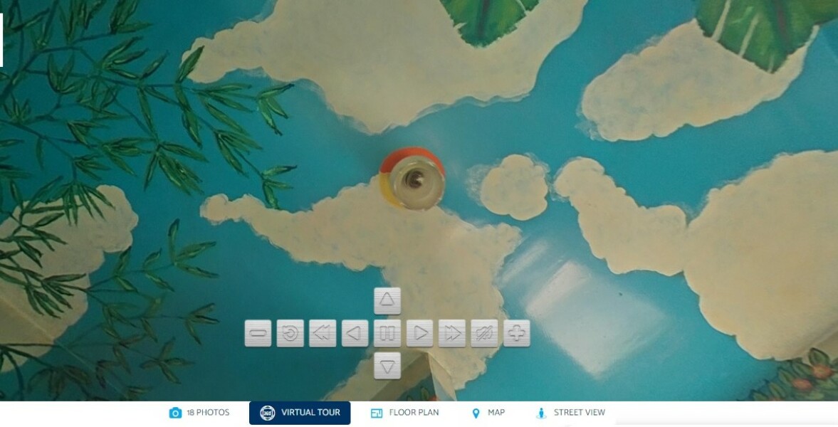 Some seriously creepy decor on this property.