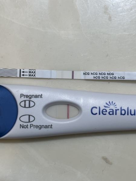 Pregnancy test positive but after 30 mins and very thin!!