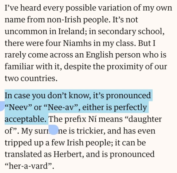 Spelling of an Irish name 