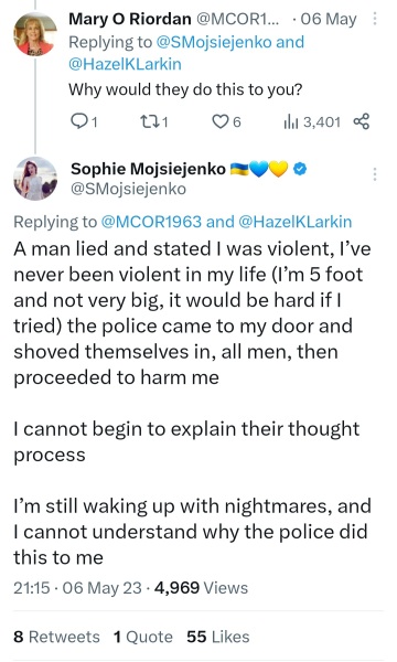 Woman told not to post about her abuse and harrassment in case she upsets the man